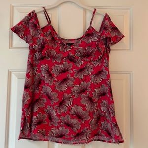 Ann Taylor Womens Cold Shoulder Blouse Tank Top Excellent Condition